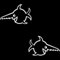 GreenIT Set 15cm Aufkleber Schwertfisch U96 Swordfish Sägezahn Fisch Tattoo Folie Decal Klebefolie (Weiss)