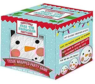 St@llion 1 x Random 24 Prizes Christmas Party Game - Pass The Snowman, Pudding, Sprout, Parcel Brussel Peel & Reveal Family Game For Novelty Kids Xmas Crackers Gift (Pack of 1)