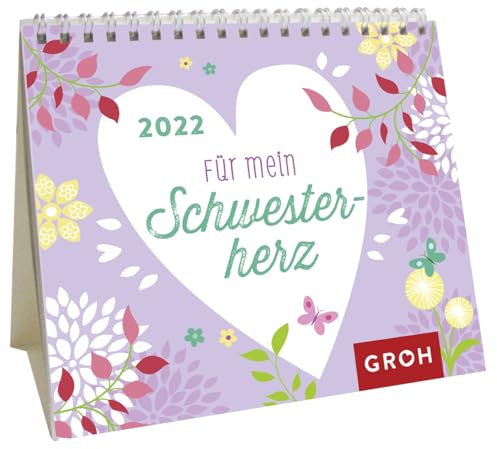 Für mein Schwesterherz 2022: Mini-Monatskalender. Kleiner Aufstellkalender mit Monatskalendarium