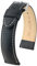 HIRSCH Unisex Uhrenarmband Büffelkalb Modell Boston 20 mm Schwarz