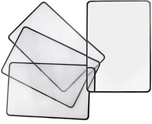 Unvtap 4 Stück Lupe 3X Leselupen, Lupe Groß Vergrößerungsglas, Ganze Seiten Lens Lupe für Senioren und zum Lesen, Bücher, Landkarten, 18 x 12cm