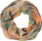 fashionchimp Loop Schlauchschal für Damen mit Feder-Muster in Batik Style, Crash and Crinkle, Seide, Schal (Apriko-Pastell)