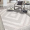 carpet city Teppich Wohnzimmer Boho-Stil Creme, Graublau - 140x200 cm - Rauten-Muster - Relief-Optik, 3D-Effekt - Cut-&Loop, Sisal - Moderne Fransen-Teppiche Schlafzimmer