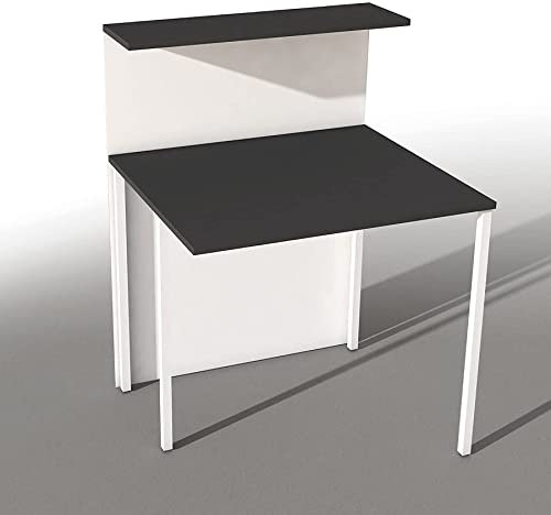 Schrank & Stuhl | Erweiterungselement für Empfangstheken Bogentheken Flair - 100 cm Verlängerung-Modul - Weiß/Anthrazit
