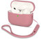 AOTUAO Kompatibel mit AirPods Pro 2 Hülle Case, Silikon Stoßfeste Schutzhülle für AirPods Pro 2. Generation 2022 Case Cover mit Silikon Lanyard, Front-LED Sichtbar, Bean Pink