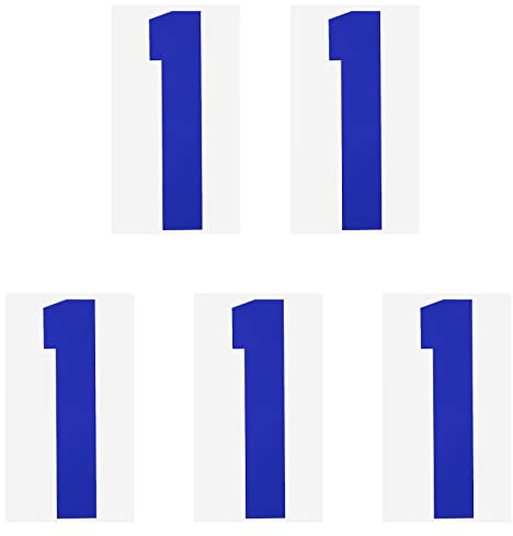 sourcing map Parches para Planchar Número 1, Número Único Azul de Transferencia de Calor de 8, para Uniforme de Equipo, Camiseta Deportiva, Fútbol, Baloncesto, Béisbol, Paquete de 5