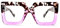 Pro Acme Blaulichtfilter Brille Damen Herren - Die Große Rechtecke für Frauen Fake brille(Flower Purple Frame)