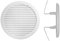 A2ZWORLD Griglia di Ventilazione Rotonda Con Molla, Griglia Aerazione In Plastica, Con Foro Regolabile, Dotato di Zanzariera, Colore Bianco, Made In Italy (Ø90mm Foro 55-85mm)
