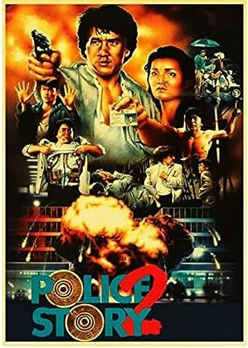 Poster Jackie Chan China Kung Fu Filmstar Vintage Poster Porträt Bilder Leinwand Malerei Poster Und Drucke Wohnkultur 50X70Cm Kein Rahmen