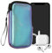 kwmobile Handytasche für Smartphones XXL - 7 - Neopren Handy Hülle Metallic Petrol - Handy Tasche 17,7 x 8,5 cm Innenmaße