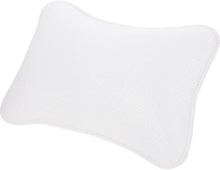 Gogogmee Badewannenkissen 3D Mesh Kopfkissen Mit Saugnäpfen Weiß Atmungsaktiv Und Schnell Trocknend Badewannen Komfort Für Spa Zuhause