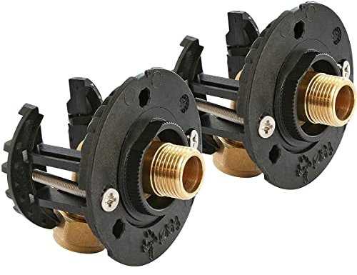 Somatherm - Sortie de cloison PER - Sortie de cloison FIXOPLAC lavabo/évier - Raccord coudé PER à sertir Ø12 - Mâle 3/8 (12/17) - Somatherm