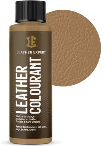 Sehr Deckend Wasser Lederfarbe Luxor Beige - 50 ml Leather Paint für Natur und ÖkoLeder - Leather Dye Ohne Alkohol für alle Lederaccessoires - Reißt oder Blättert Nicht ab