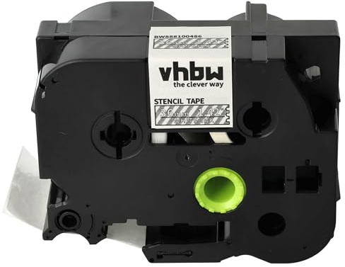 vhbw Schriftband-Kassette Ersatz für Brother ST-161 | STE-161 für Etiketten-Drucker 3m x 36mm Weiß auf Transparent