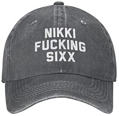 Generic Baseball Cap Nikki Fucking Sixx Vintage Denim Black Golf Caps Verstellbare Baseballmütze Einheitsgröße Baseballkappe Für Outdoor Außenbereich Running