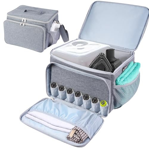 TXIYEAN Sac de transport à compartiments réglables compatible avec le cuiseur vapeur Dupray Neat pour sols, sac de rangement portable pour nettoyeur vapeur avec poches supplémentaires (étui