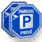 Ashoaza Panneau Stationnement Interdit Aluminium, 2 Panneau Parking Privé, Panneau Interdiction de Stationner Vidéo Surveillance Octogonal 20 x 20 CM, Résistant aux Intempéries, Imperméable