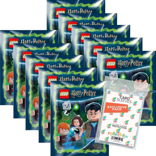 Bundle mit LEGO Harry Potter - Serie 2 - Sammelsticker - 10 Tüten + Exklusive Collect-it Hüllen