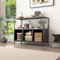 Sideboard Chicago Schwarz - Kommode für Wohnzimmer aus Metall - 3 Fächer mit 2 Regalteilen, Vitrine für Bücher und Deko - Industrial Sideboard