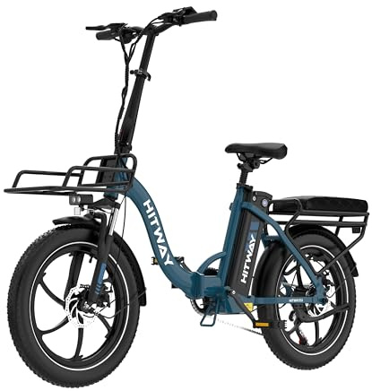 HITWAY E Bike, Ebike mit 250W Motor, Elektrofahrrad 20 Zoll, E-Bike mit 70-150km Reichweite, 7-Gang, APP-Steuerung, faltbar, IP54 wasserdicht, Pedelec