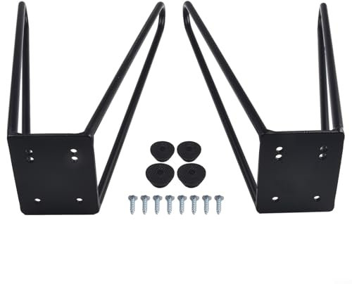 YUANGANG Lot de 2 pieds de support pliables en métal pour planche à roulettes - Pieds de meubles pliables en fer pour table basse - Pour bricolage de tables utilisant de vieux meubles de skateboard
