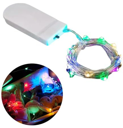 Lights Battery Operated - Decorative Fairy String Lights | 1m Copper Wire Starry Lights | Christmas Indoor Fairy Lights | Twinkle Lights for Decoration, Bedroom, Living Room, Garden, Yard, Wedding