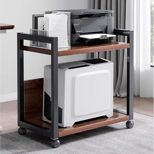 YVZYLXH Mobili per Hi Fi Mobile Giradischi e Porta vinili con Ruote,Rack Audio Moderno,Mobiletto portaoggetti AV,Rack Audio Mobiletto portaoggetti,Rack Audio Rack componenti Stereo(51x40x55cm)