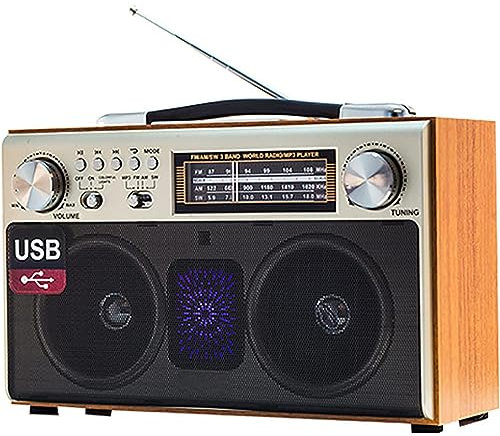 Bluetooth-Retro-Kassettenradio – FM-DSP-Radio im klassischen Stil, Stereowiedergabe, über USB wiederaufladbar – unterstützt die Wiedergabe von TF-Karte/SD/USB – perfekt für Liebhaber von Vintage-Mus