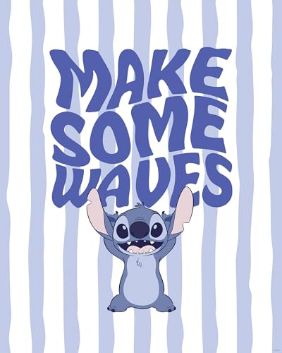 Komar Wandbild- Disney Lilo and Stitch Make Some Waves - Größe 40 x 50 cm - Poster, Kinderzimmer, Dekoration - gerollt ohne Rahmen