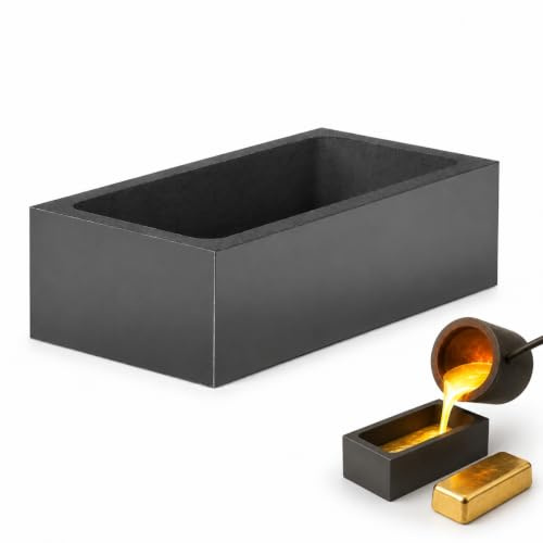 Gadpiparty Graphit Barrenform 10 x 5 x 2.5cm für Metallguss | Kompakte Rechteckige Gussform Für Nichteisenmetall Test Labor Und Unterricht
