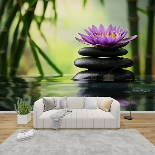 GEDAEUBA Papier Peint Panoramique Zen Japonais, Papier Peint Intissé Motif Méditation, Tapisserie Panoramique Salon, Décoration Murale Chambre, 200x140 cm