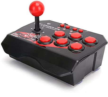 YUKERMARB Fight Stick, Joystick Cablato con Joystick Sferico in Metallo, 6 Pulsanti di Controllo, per Giochi e PC