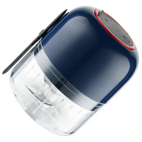AMUSLESUR Broyeur à Ail Électrique Portable Capacité de 300ml en Abs et Acier Inoxydable, Broyeur Multi-fonction pour Écraser Ail et Gingembre Cuisine