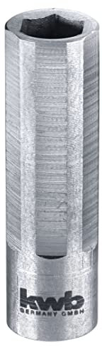 kwb Schnellwechsel-Bithalter extrakurz, magnetisch, Bit-Haltermit 35 mm Edelstahl-Hülse und 1/4'' Zoll 6-Kant-Schaft für 1/4'' Zoll Bits