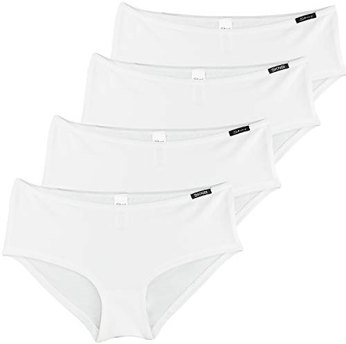 Skiny Damen Panty Advantage Cotton, 4er Pack (40, White)