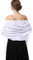 Chiffon-Schals, Schals für Braut, Hochzeit, Party, Abendkleid und besondere Anlässe Kleider, Weiß, Länge (79) * Breite (19)