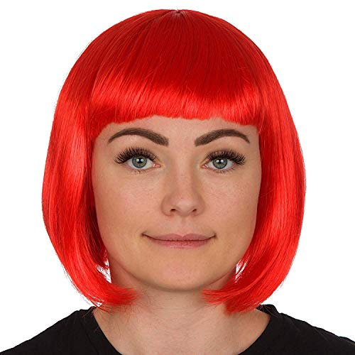 Redstar Fancy Dress - Damen Bob-Perücke - Kostüm Party Cosplay Accessoire - Rot