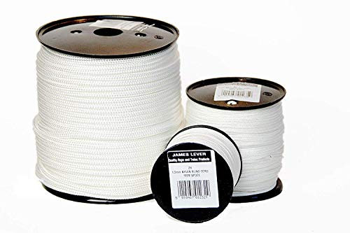 EVERLASTO Cordon en Nylon pour Store Blanc 2,5 mm x 50 m