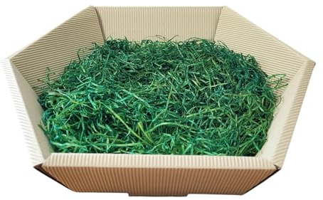 1 x Geschenkkorb in creme mit grünem Gras/Präsentkörbe/Geschenkverpackung