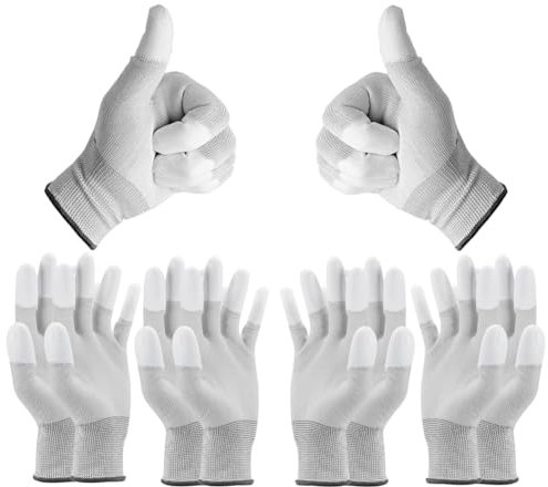 Minadax ESD Antistatik Handschuhe Finger-TIP - 5 Paare, Größe L/9 - Für Reparatur, Montage & Reinigung in Elektronik, Feinmechanik, Modellbau, Auto und Motorrad