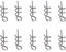 Pwshymi 100PCS/Bag Angelköder Spring Twist Lock Angelhaken Zentrierstift für Weichköder