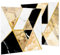 Hiser 10pcs Kitchen Bathroom Wall Tile Stickers, DIY Square Decals Simple Luxury Style Sticker for Kitchen Living Room Bathroom Home Decor Self-Adhesive (Gemstone black gold,15x15cm)
