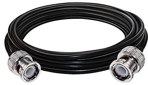 TUOLNK Câble BNC RG58 Mâle à Mâle - Cavalier à Faible Perte 50 Ohms - 16,4FT (5M) Coaxial d'Antenne Wifi Pour Radio Bidirectionnelle CB