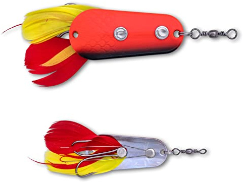 Zebco Premium Trophy Z-Weedless Slide Blinker Angelköder mit Krautschutz für hängerfreies Angeln Raubfisch Kunstköder Angel-zubehör, schwarz/rot, 22 g