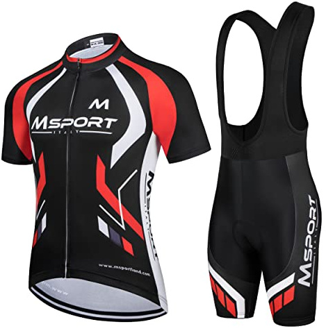 Traje de ciclismo hombre Jersey Maillot de bicicleta + pantalones cortos Transpirable con 3D Acolchado De Gel