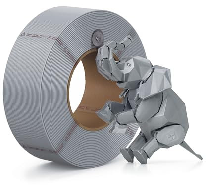 Bambu Lab 3D-Drucker-Filament, 1,75 mm, PLA-3D-Druck-Filament, Maßgenauigkeit +/- 0,03 mm, schnelles Drucken, RFID-PLA, kein Verziehen und Verheddern, 3D-Druckmaterial, 1 kg Nachfüllung, Silber