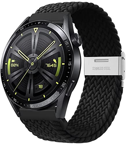 Songsier Armband für Huawei Watch GT 4 46mm/ GT 5 46mm/ GT 3 46mm/ GT 2 46mm/ GT, 22mm Verstellbares Atmungsaktives Weiches Stretch Uhrenarmband für Huawei Watch GT 3 Pro 46mm/ GT 2e/ GT Runner