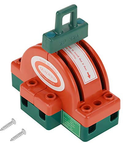 2 Stk Batterie Trennschalter 32A 220V 2-poliger Trenn Wechselschalter, Zweipoliger Doppel Wurf Messerschalter, Doppel Wurf DPDT Messer Sicherheits Trennschalter, Orange
