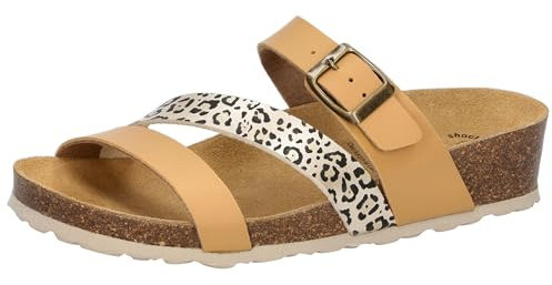 Lico Damen Natural Glitter Hausschuhe, beige, 36 EU