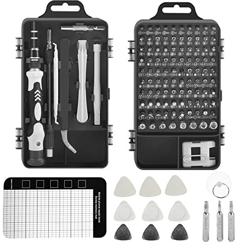 LONENESSL 122 in 1 Precision Screwdriver Set, Magnetic Small Screwdriver Set, Electronic Repair Tool Kit DIY Screwdriver Kit for Phone, PC, Laptop, Computer, Ring,Watch,with Magnetic Mat